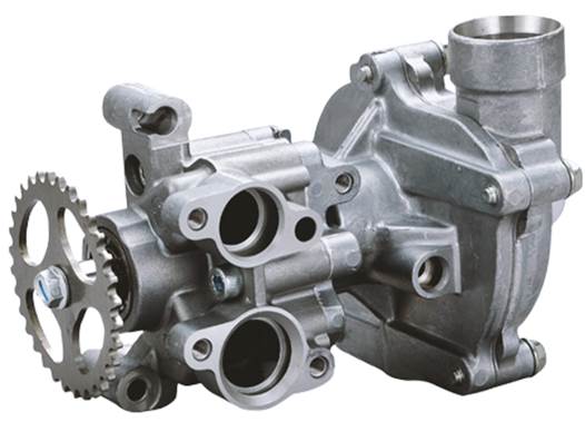 Showing the configuration of a self-priming oil pump