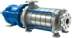 Magnetic drive horizontal multistage centrifugal pump