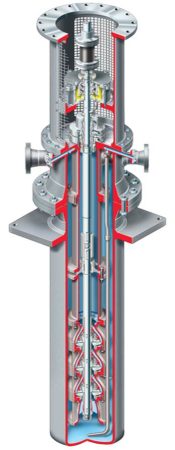 Vertical multistage water transfer pump